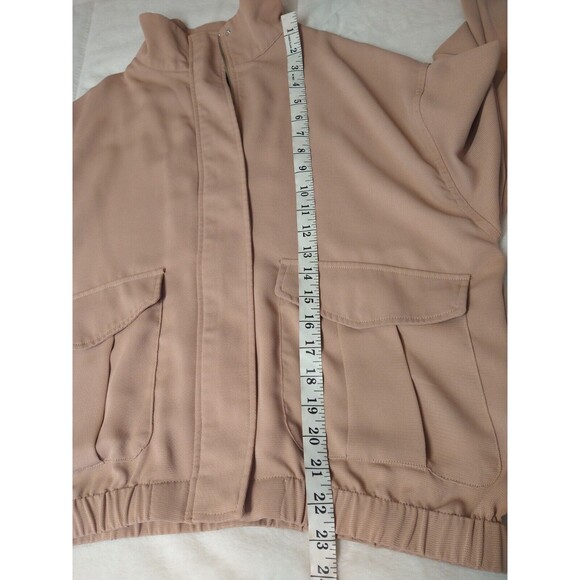 Cotton On  Crop Bomber Lightweight Beige Jacket Size M - Picture 7 of 10